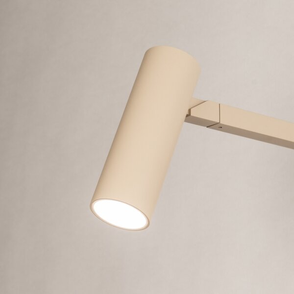 Nástěnné designové svítidlo s ramenem a vypínačem Conno Taupe (LMD)