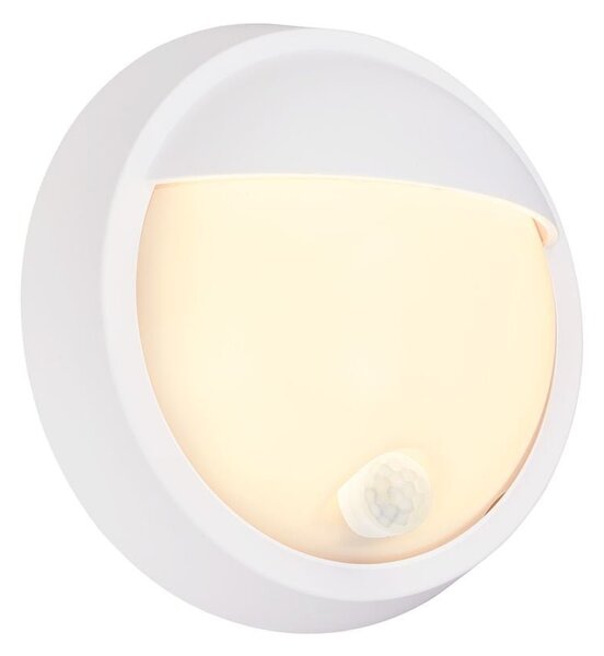BRI 3785016 Puni LED venkovní nástěnné svítidlo, pohybové čidlo, soumrakový senzor, nabíjecí, bílé - BRILONER