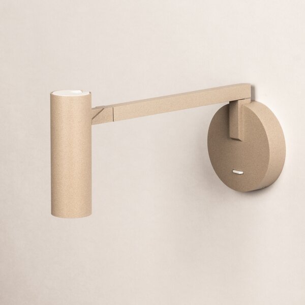 Nástěnné designové svítidlo s ramenem a vypínačem Conno Dark Taupe (LMD)