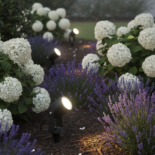 BRI 3928035 CONNECT TO SHINE prodlužovací sada Iris sada 3ks LED zahradních bodových svítidel, IP65 - BRILONER