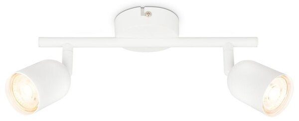 BRILO 2145026 Bodové svítidlo Spot, 27,5 cm, 2x GU10, max. 9W, bílé - BRILO