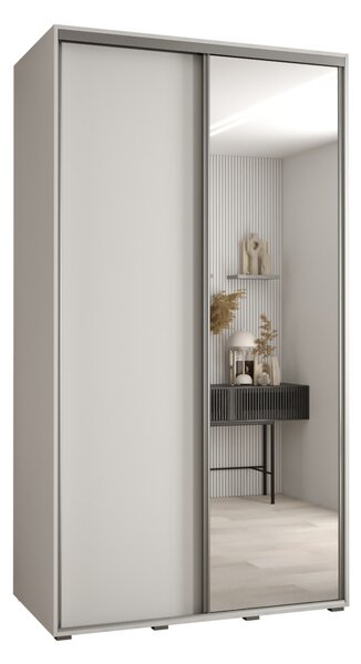 Šatní skříň ASIRI 3 - 140/60 cm, bílá / stříbrná