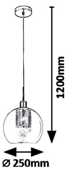 Rabalux 6495 - Lustr na lanku PHILANA 1xE27/60W/230V