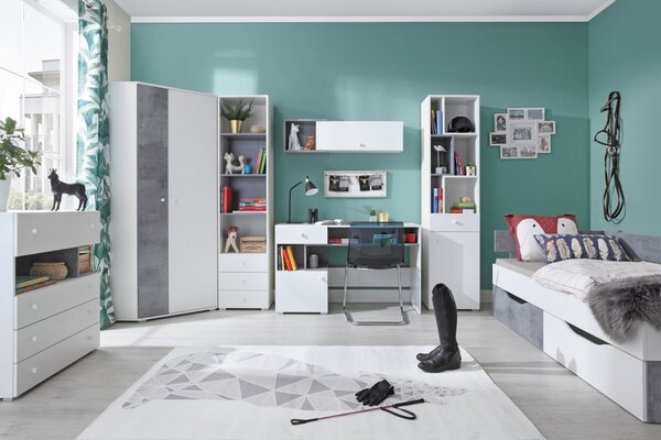 Komoda SIGMA SI11 Bílá lux + beton