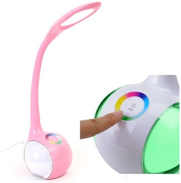 LED RGB Stmívatelná stolní lampa LED/7W/230V růžová