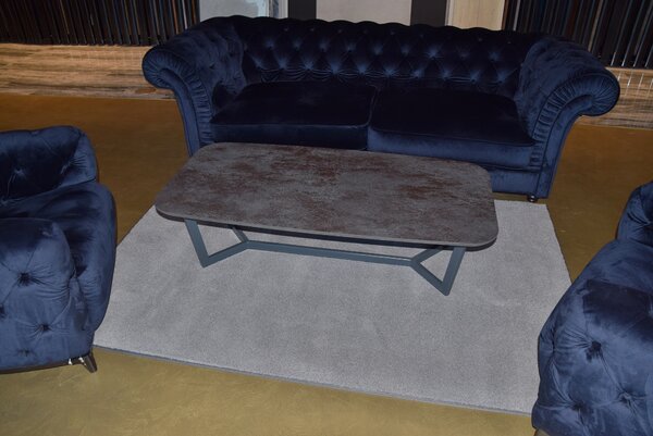 Tapibel, Kusový koberec Supersoft s bordurou 840 sv. šedý, 60x100, šedá, chodba / předsíň