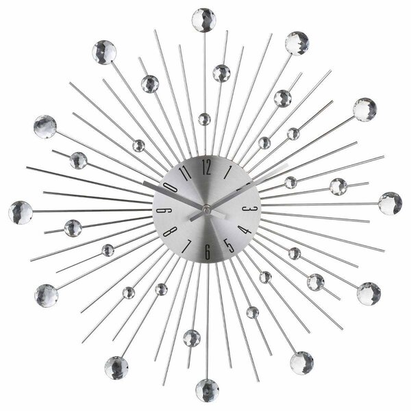 Nástěnné hodiny s křišťály, průměr 50 cm