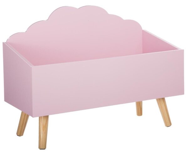 Úložný box na hračky, růžový, 58 x 28 x 45 cm