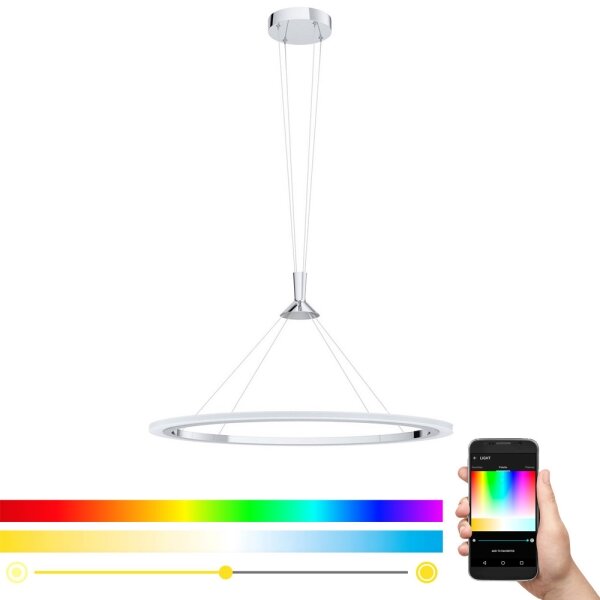 Eglo 98427 - LED RGB Stmívatelný lustr na lanku HORNITOS-C LED/37W/230V + DO