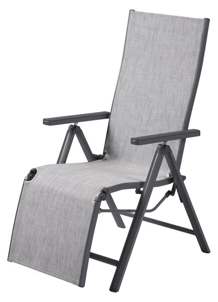 Livarno® Hliníkové relaxační křeslo Houston, světle šedá (100400407)