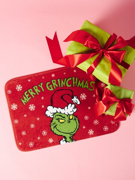 Sinsay - Vánoční koupelnová předložka Grinch - červená