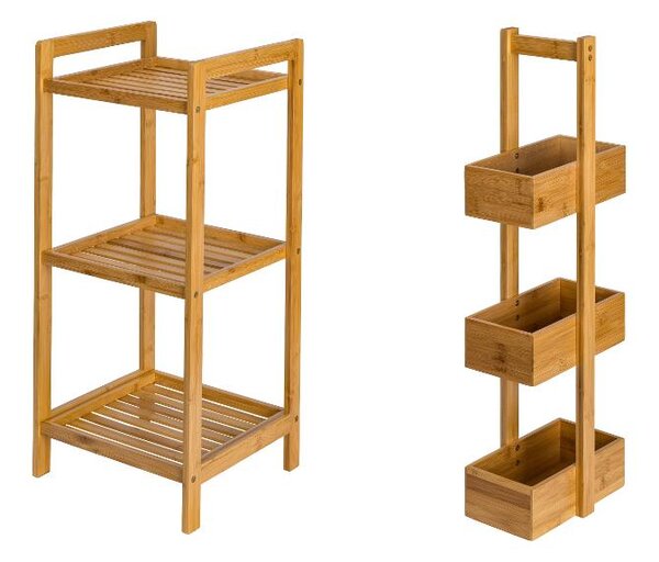 Livarno® Bambusový regál se 3 koši / Bambusový regál (100400023)