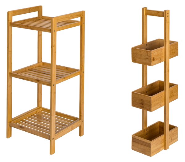 Livarno® Bambusový regál se 3 koši / Bambusový regál (100400023)