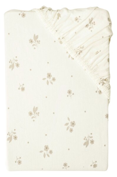 Livarno® Žerzejové napínací prostěradlo, 90-100 x 200 cm (květiny/bílá) (100400014003)
