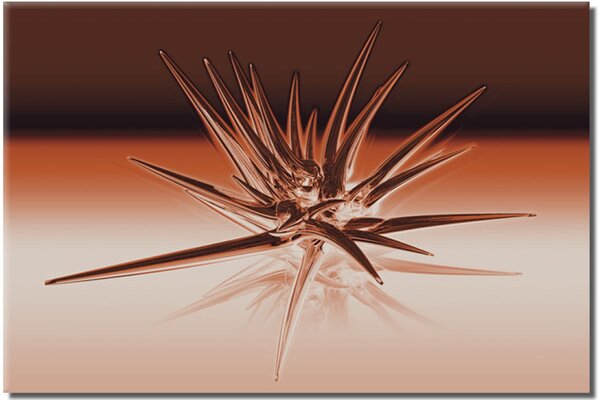 Obraz Hroty (1-dílný) - abstrakce s fantastickou figurou a efektem 3D