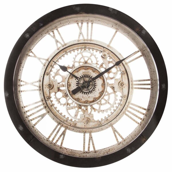 Nástěnné hodiny mechanizmus, průmyslový styl, Atmosphera Créateur d'intérieur O61,5 cm
