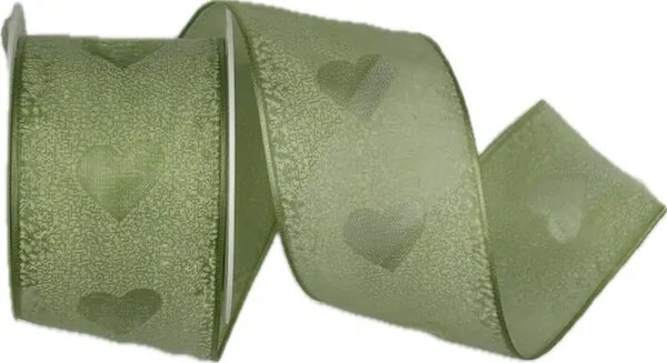 Taftová stuha GREEN PASSION – pastelově zelená 40mm x 2m