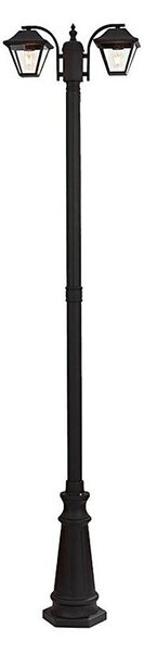 Venkovní lampa 2xE27/60W/230V IP44 232 cm černá
