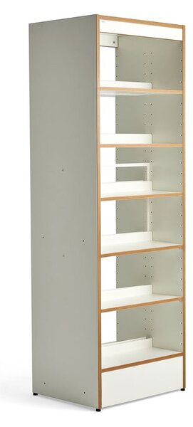 AJ Produkty Regál na knihy STORY, oboustranný, 2240x747x585 mm, 6 polic, bílá