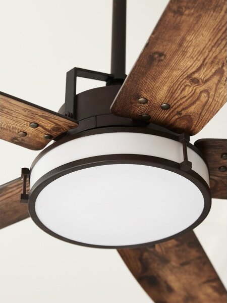 Lucci air 213175 - LED Stropní ventilátor LOUISVILLE 1xGX53/18W/230V hnědá + DO