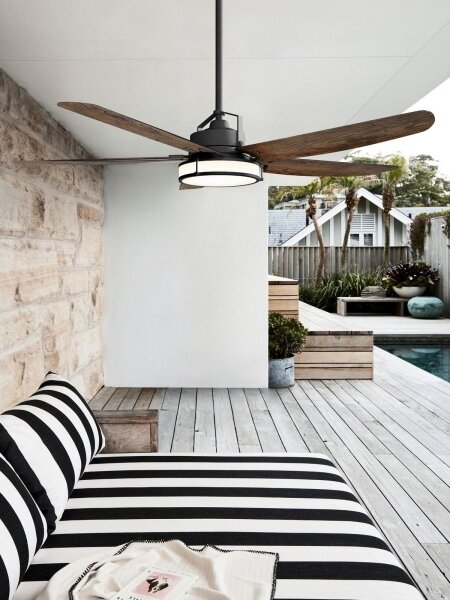 Lucci air 213175 - LED Stropní ventilátor LOUISVILLE 1xGX53/18W/230V hnědá + DO