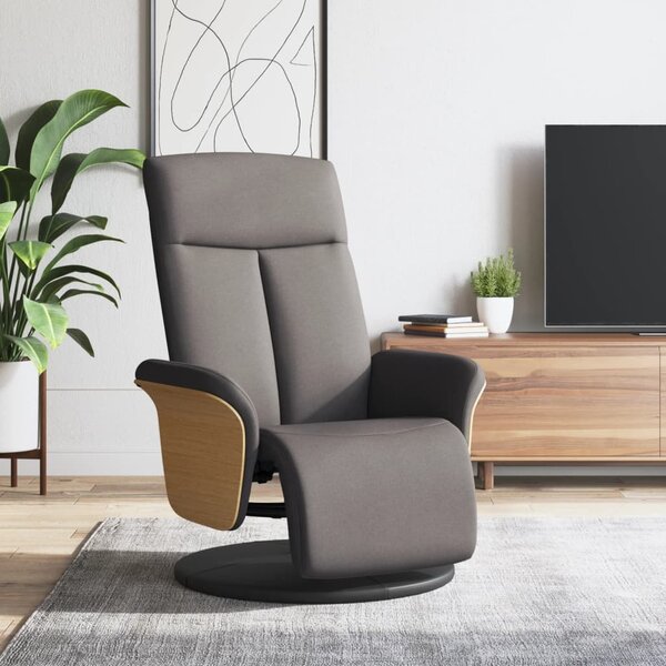 VidaXL Polohovací křeslo s podnožkou textil [356526] Barva: Hnědá