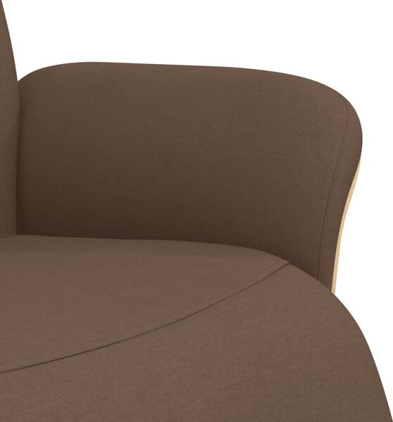 VidaXL Polohovací křeslo s podnožkou textil [356526] Barva: Hnědá