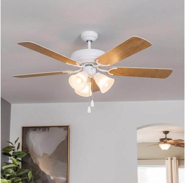 Eglo 35076 - Stropní ventilátor LAS PALMAS 3xE27/40W/230V hnědá