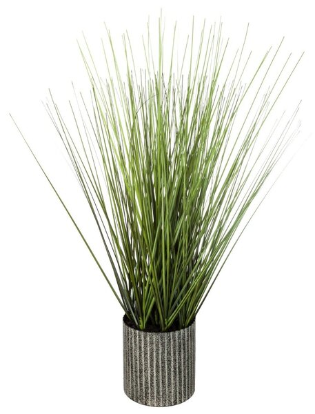 Umělá rostlina TRÁVA, 45 cm, šedý květináč