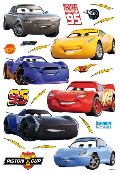 Dětská samolepka na zeď DK 1728, Disney, Cars, AG Design
