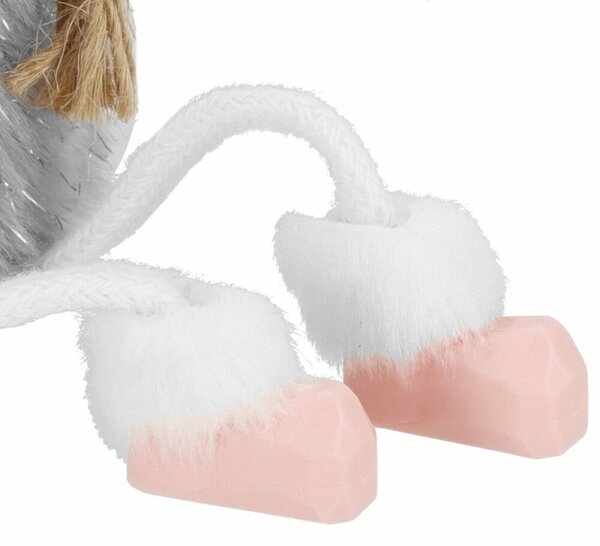 Anděl s šedými křídly 22cm, vánoční dekorace