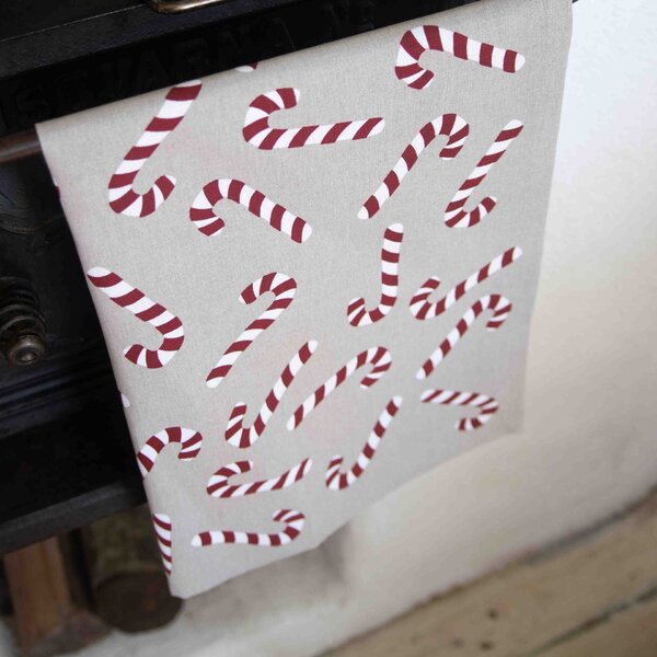 Bavlněná utěrka Candy Cane 70 × 50 cm