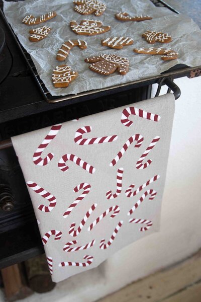 Bavlněná utěrka Candy Cane 70 × 50 cm