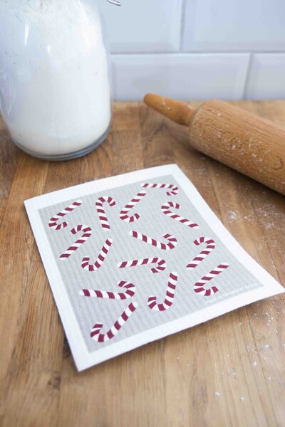 Přírodní houbová utěrka Candy Cane