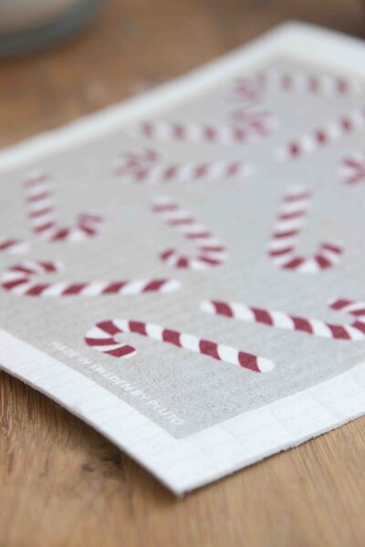 Přírodní houbová utěrka Candy Cane