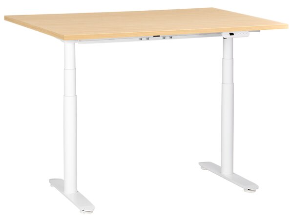 Elektricky výškově nastavitelný pracovní stůl DESTINAS Světle hnědá/Bílá 120 cm 72 cm
