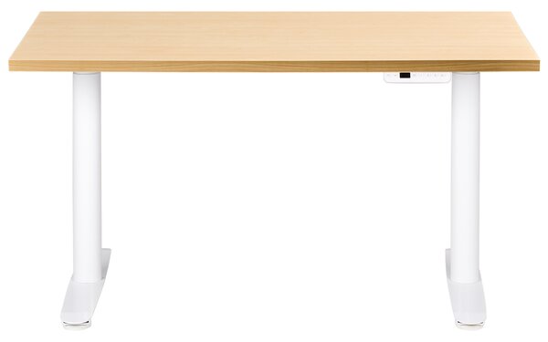 Elektricky výškově nastavitelný pracovní stůl DESTINAS Světle hnědá/Bílá 120 cm 72 cm