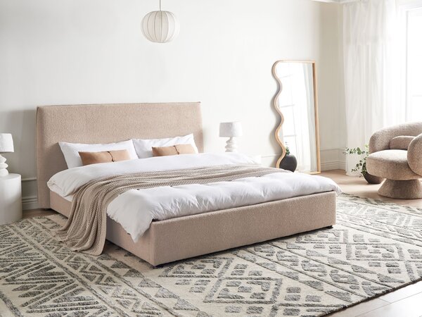 Postel Buklé LAVAUR 160 x 200 cm Taupe