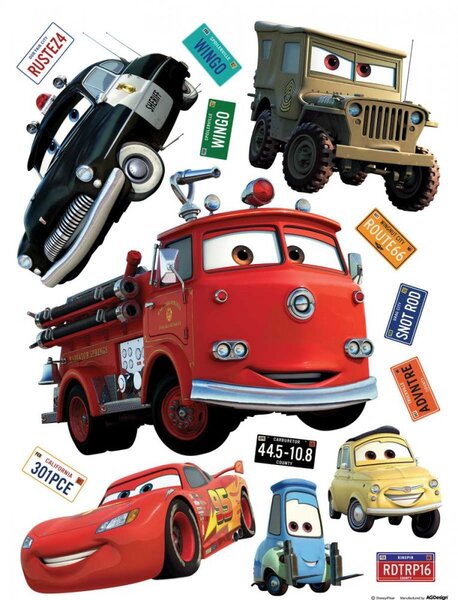 Dětská samolepka na zeď DK 1794, Disney Cars, AG Design