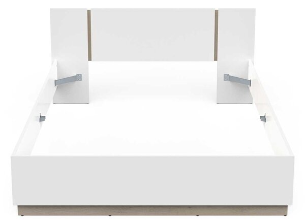Postel TODY 140x200 cm, bílá/dub kronberg