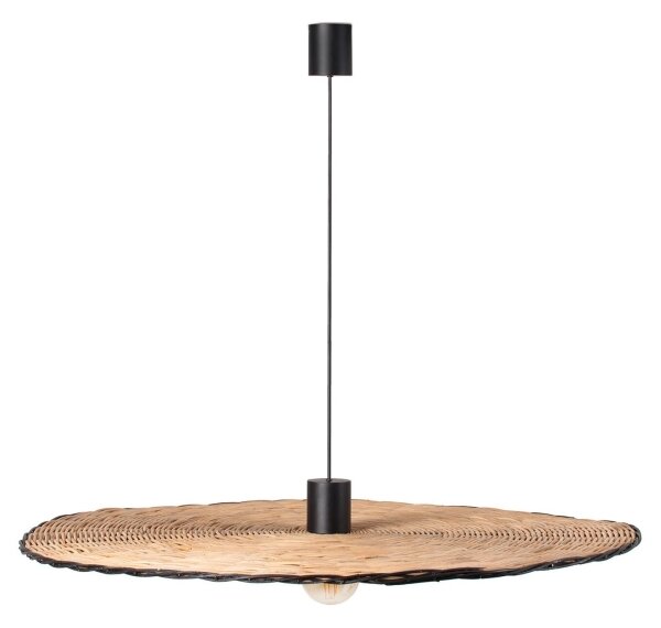 FARO 68590-70 - Lustr na lanku COSTAS 1xE27/15W/230V pr. 100 cm černá/ratan