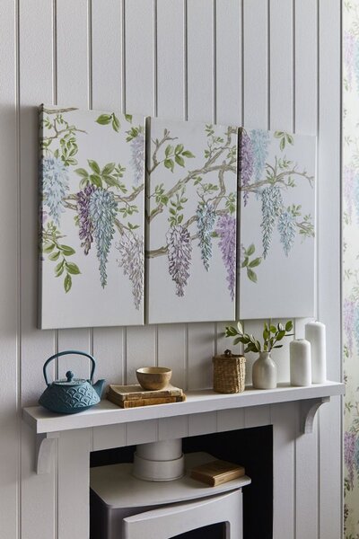 3 dílný bezrámový obraz Wisteria Garden 115035, Laura Ashley, Graham Brown