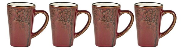 Červené hrnky na espresso z kameniny v sadě 4 ks 100 ml Hela – Villa Collection
