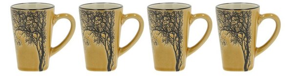 Žluté hrnky na espresso z kameniny v sadě 4 ks 100 ml Hela – Villa Collection