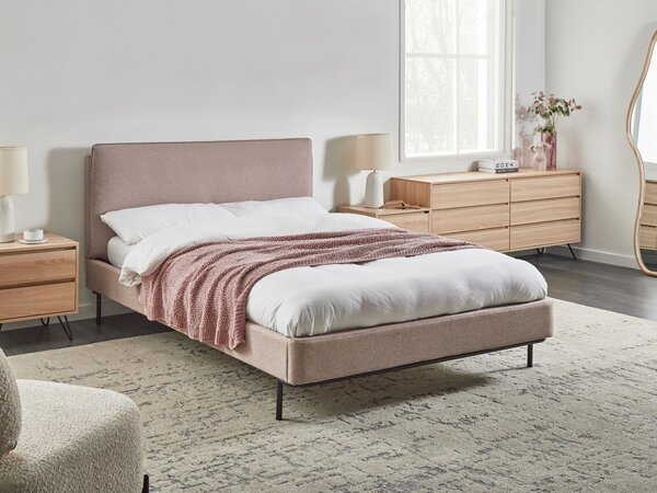Postel Tkanina CORIO 140 x 200 cm Taupe