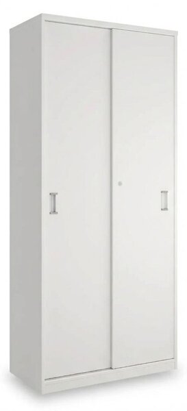 Vysoká skříň SimpleOffice 80 x 40 x 180 cm, bílá