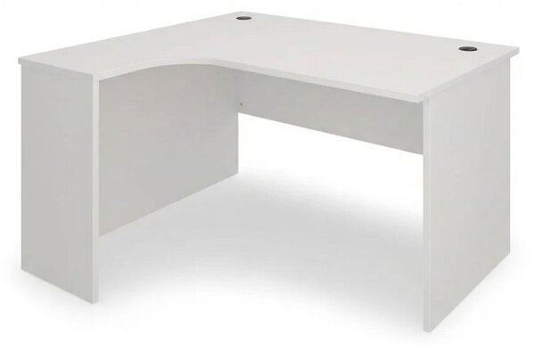 Rohový stůl SimpleOffice 140 x 120 cm, levý, bílá