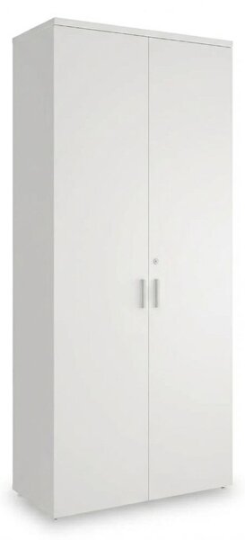 Vysoká skříň SimpleOffice 80 x 40 x 180 cm, bílá