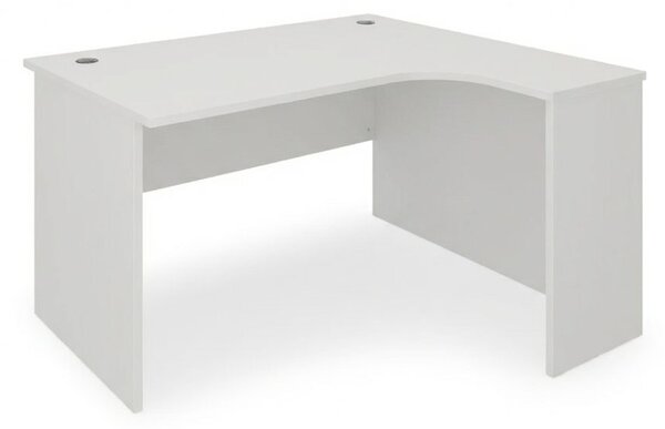 Rohový stůl SimpleOffice 140 x 120 cm, pravý, bílá