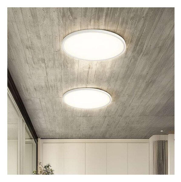 LED stropní světlo s dálkovým ovládáním Estela Low UGR - průměr 60 cm, bílá